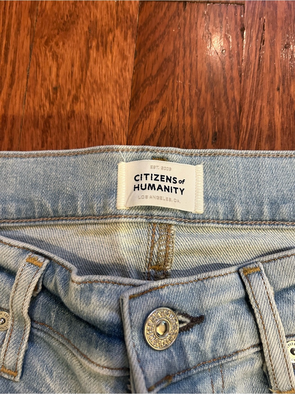 Citizens of Humanity Emannuelle Flare Jeans Light Wash Stretch Denim Sz 26 - Picture 4 of 10